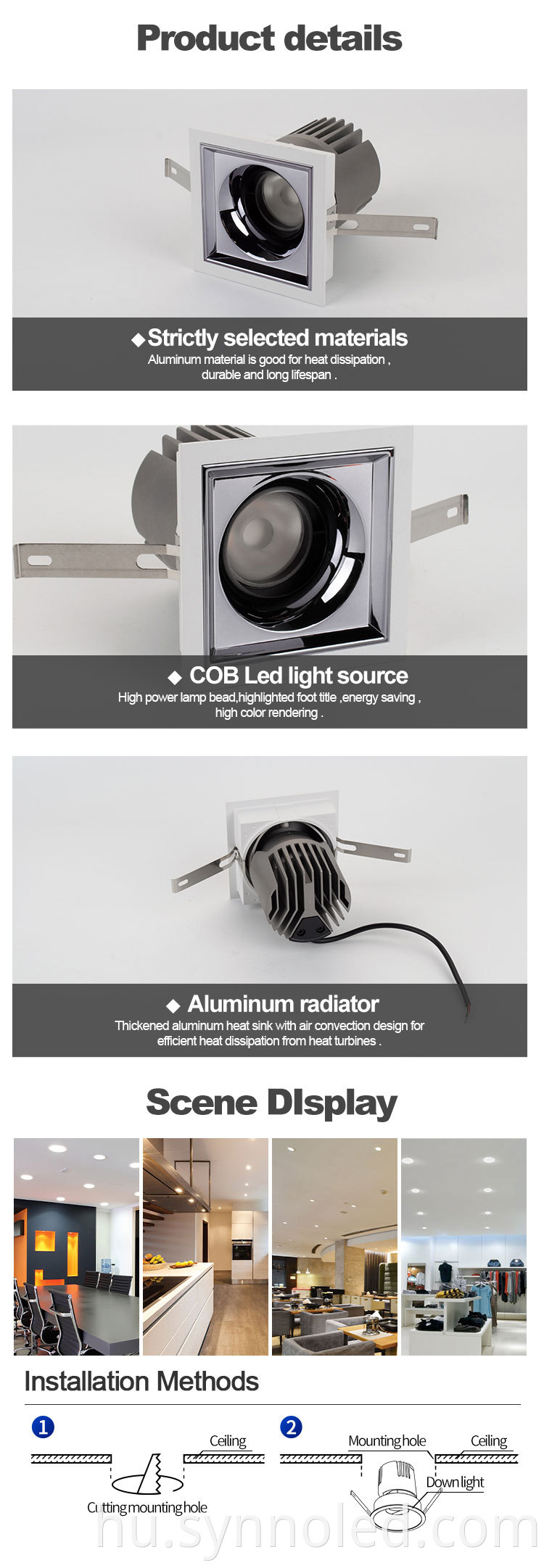 Round Square Downlight